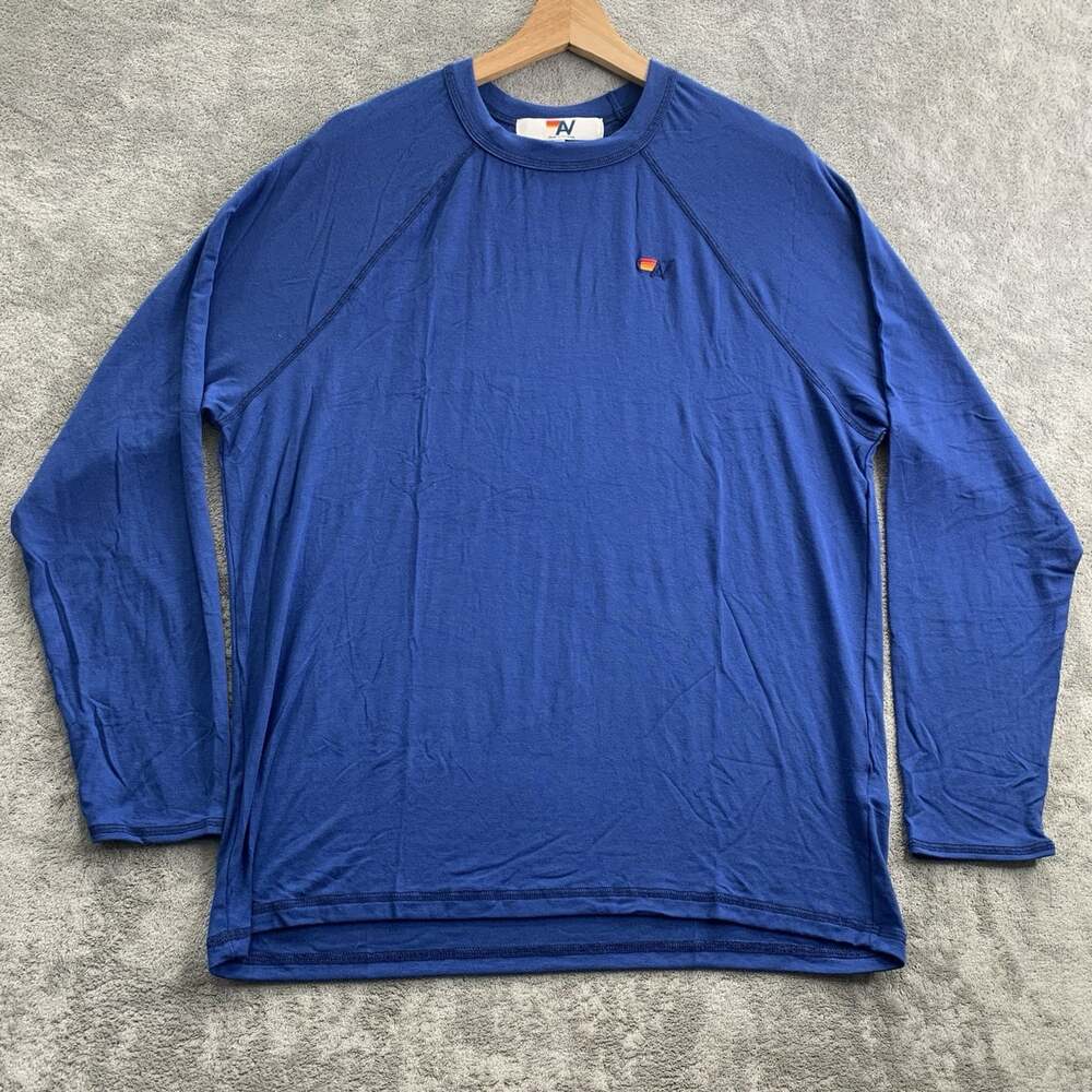Aviator Nation Shirt Mens XL Micro Modal Base Layer Too Long Sleeve Tee Royal